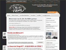 Tablet Screenshot of lebilletpoeme.fr